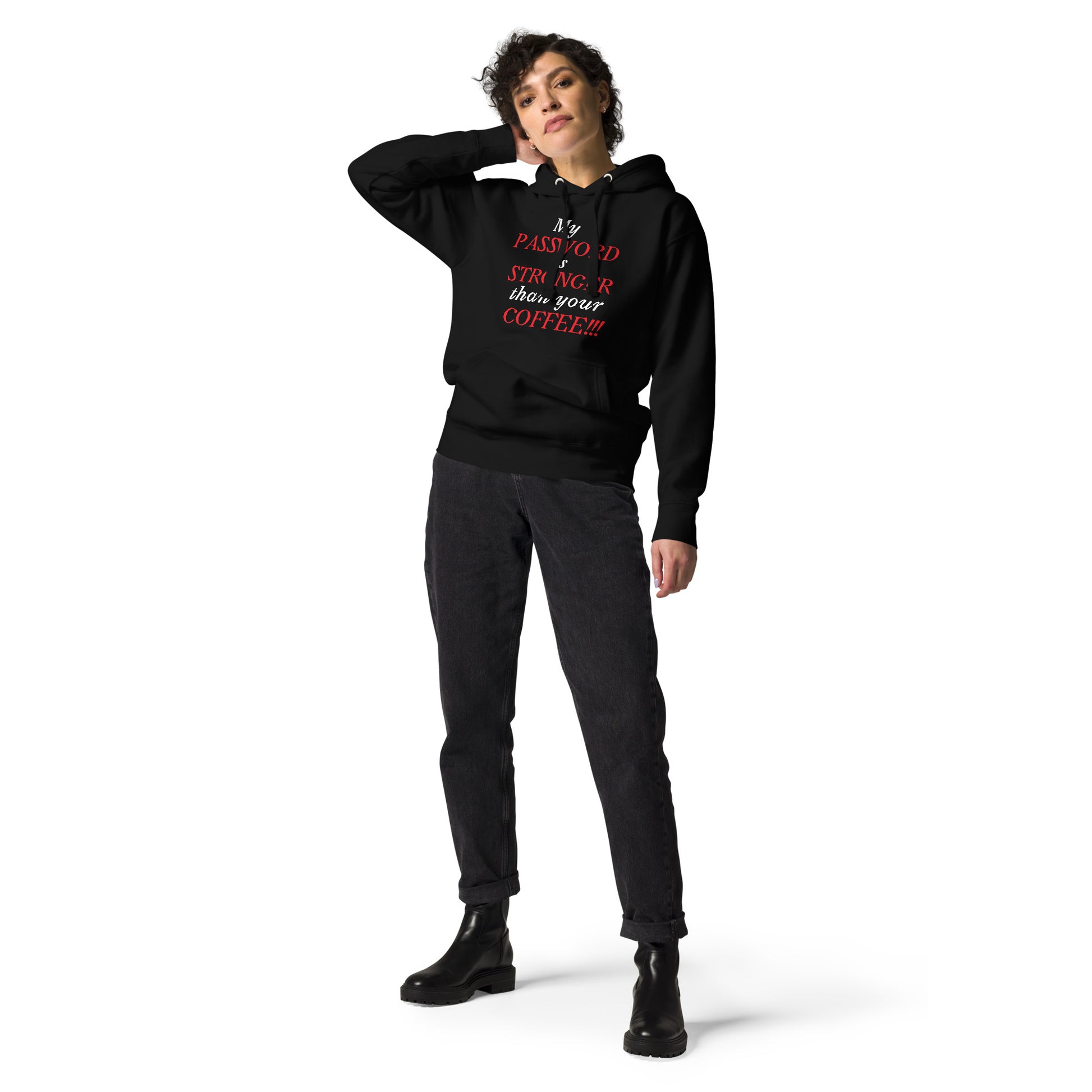 Cybersecurity hoodie with 'Trust No One' slogan, perfect for privacy advocates and tech pros.