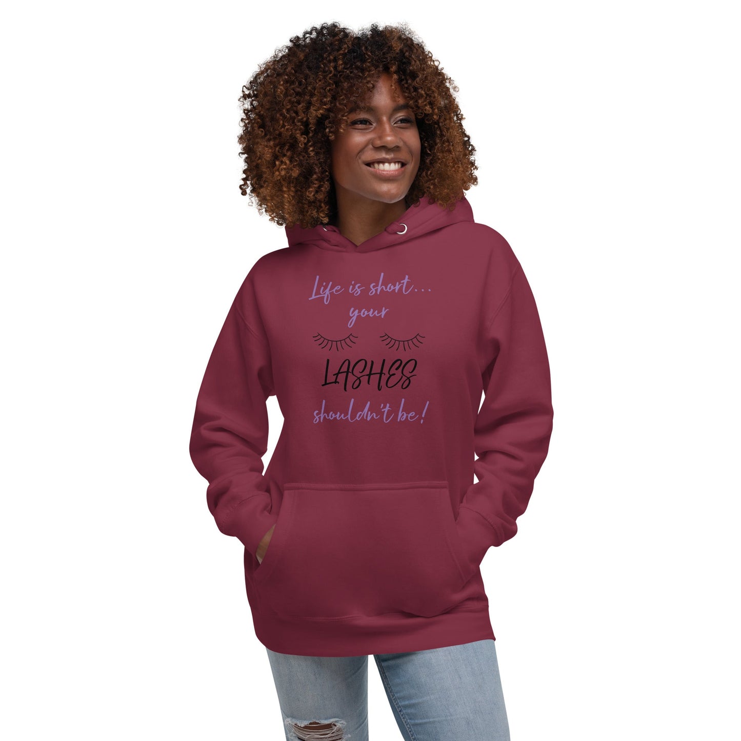 Beauty Lashes Hoodie – Funny Glam Sweatshirt for Lash Lovers