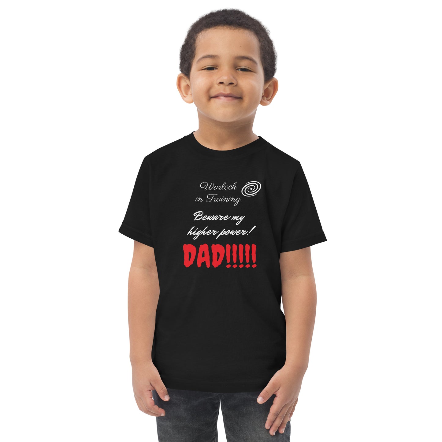 Pact magic toddler tee with warlock quote, ideal for future mischief-makers.