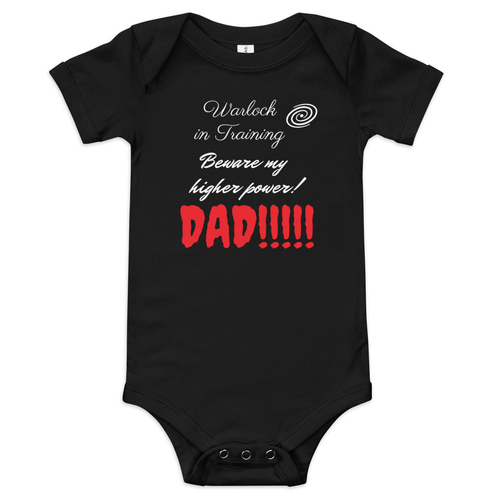 Baby Warlock in Training Dad Onesie