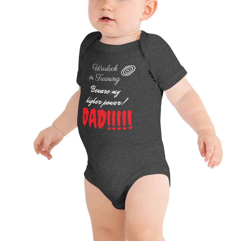 Baby Warlock in Training Dad Onesie