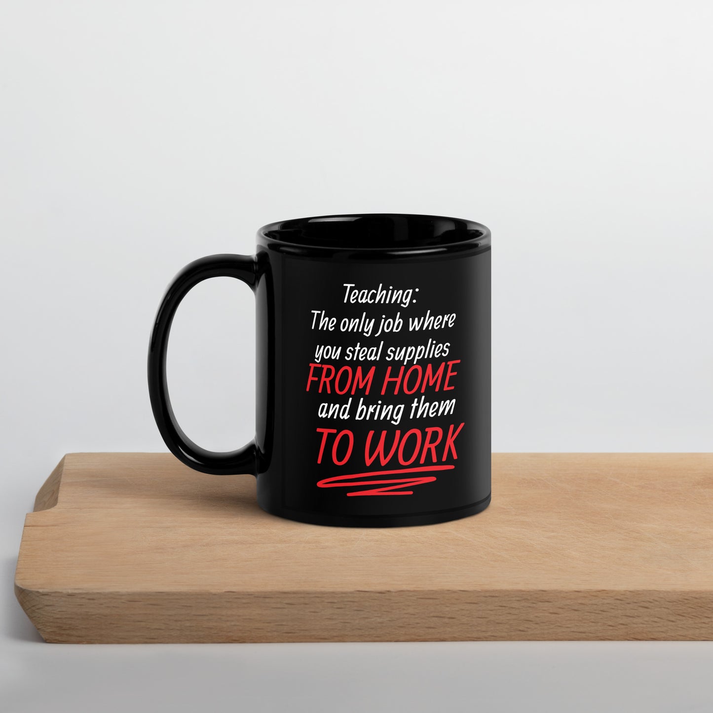 Teacher Supplies Mug Black