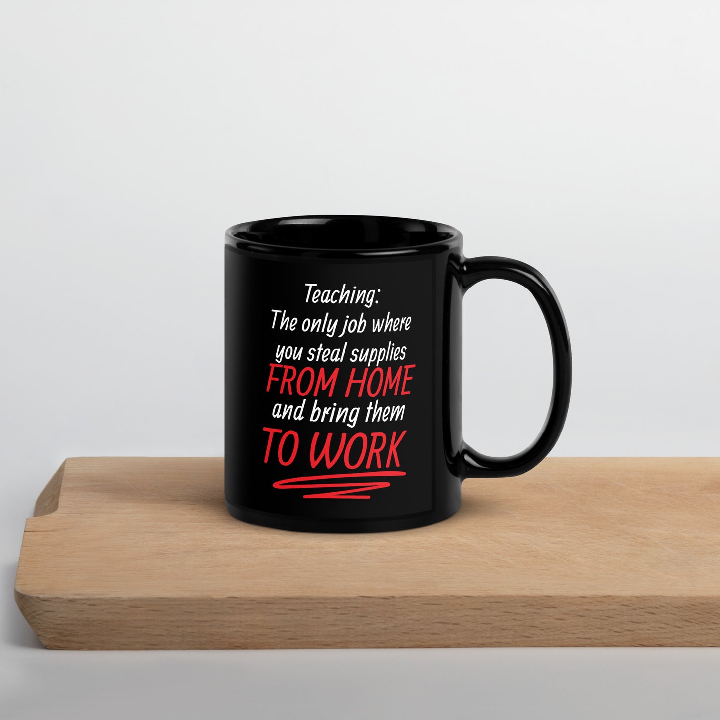 Teacher Supplies Mug Black