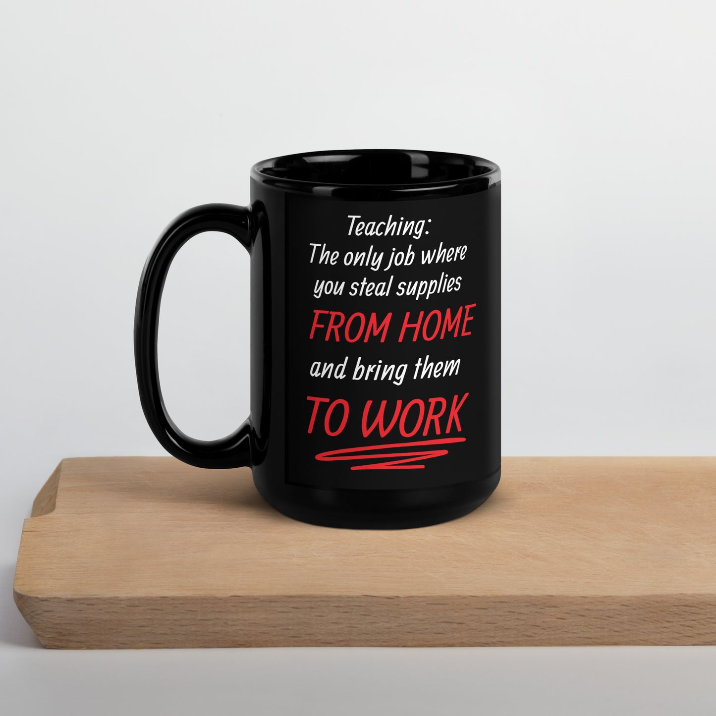 Teacher Supplies Mug Black