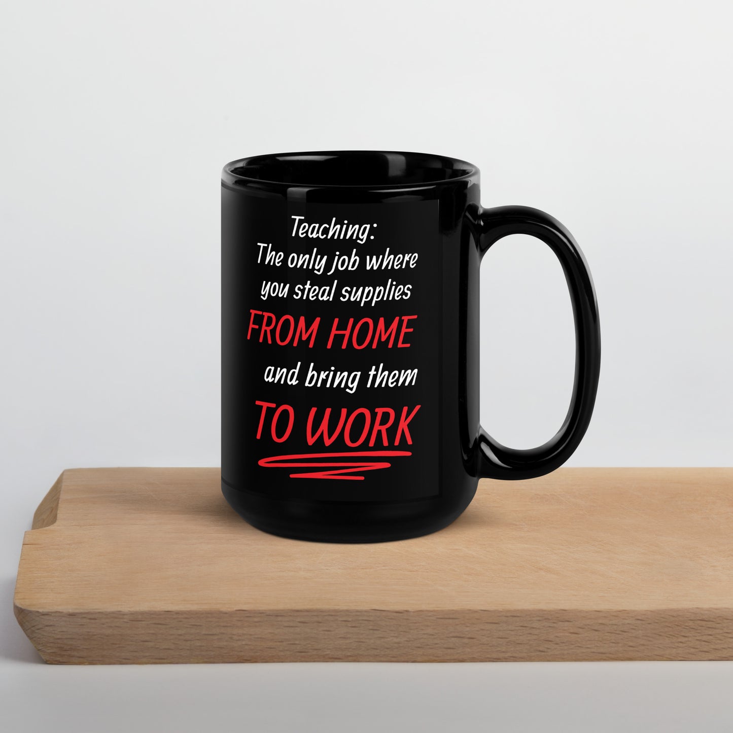 Teacher Supplies Mug Black