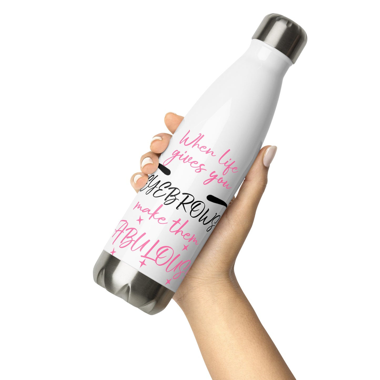 Beauty Eyebrows Stainless steel water bottle