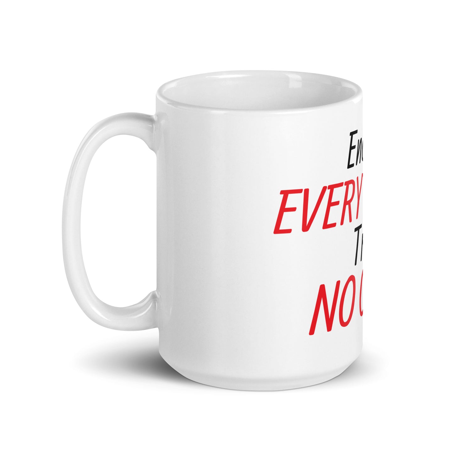 Cybersecurity Trust No One White glossy mug