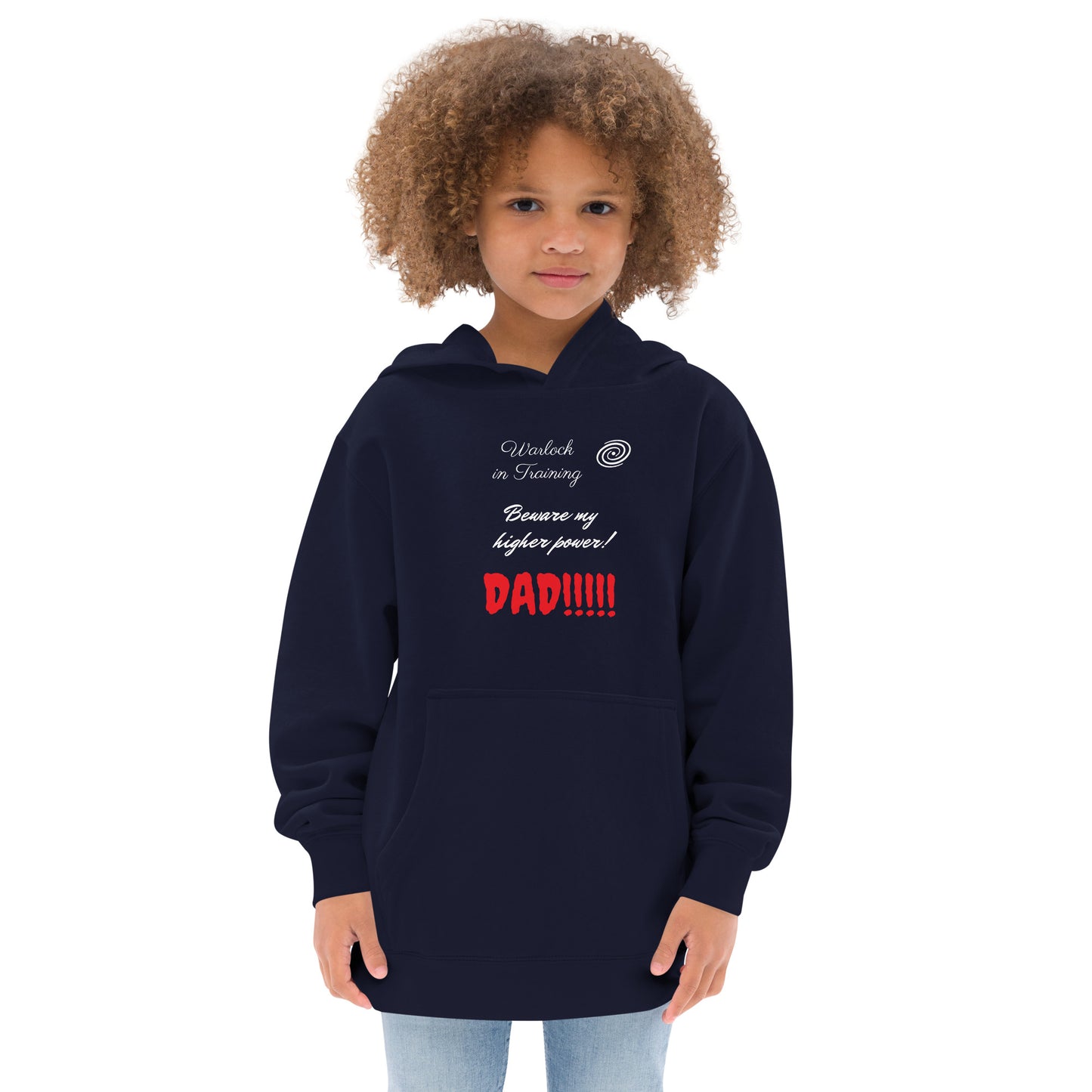 Kids Warlock in Training Dad Hoodie