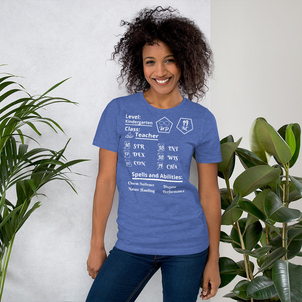 Teacher Kindergarten Stat Block T-Shirt